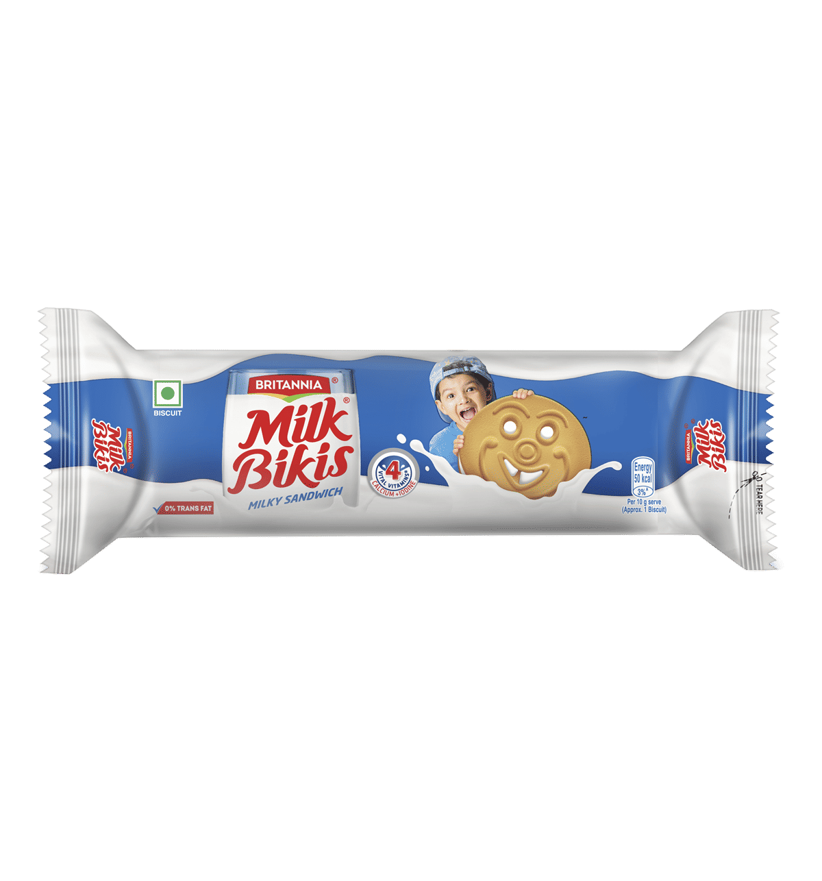 Milk Bikis Milky Sandwich Biscuit - 112.8g